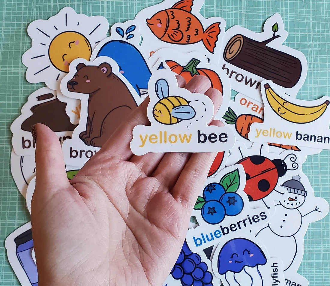 24 Color Words and Pictures Labels for Learning to Read, Learn Colors, Alphabet, Sight Words, Learn to Read, Preschool, Kindergarten