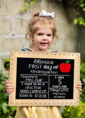 First Day of School Sign, First and Last Day of School Sign, Back to School Sign, School Board, Kindergarten Sign, Preschool Sign, 1st Day