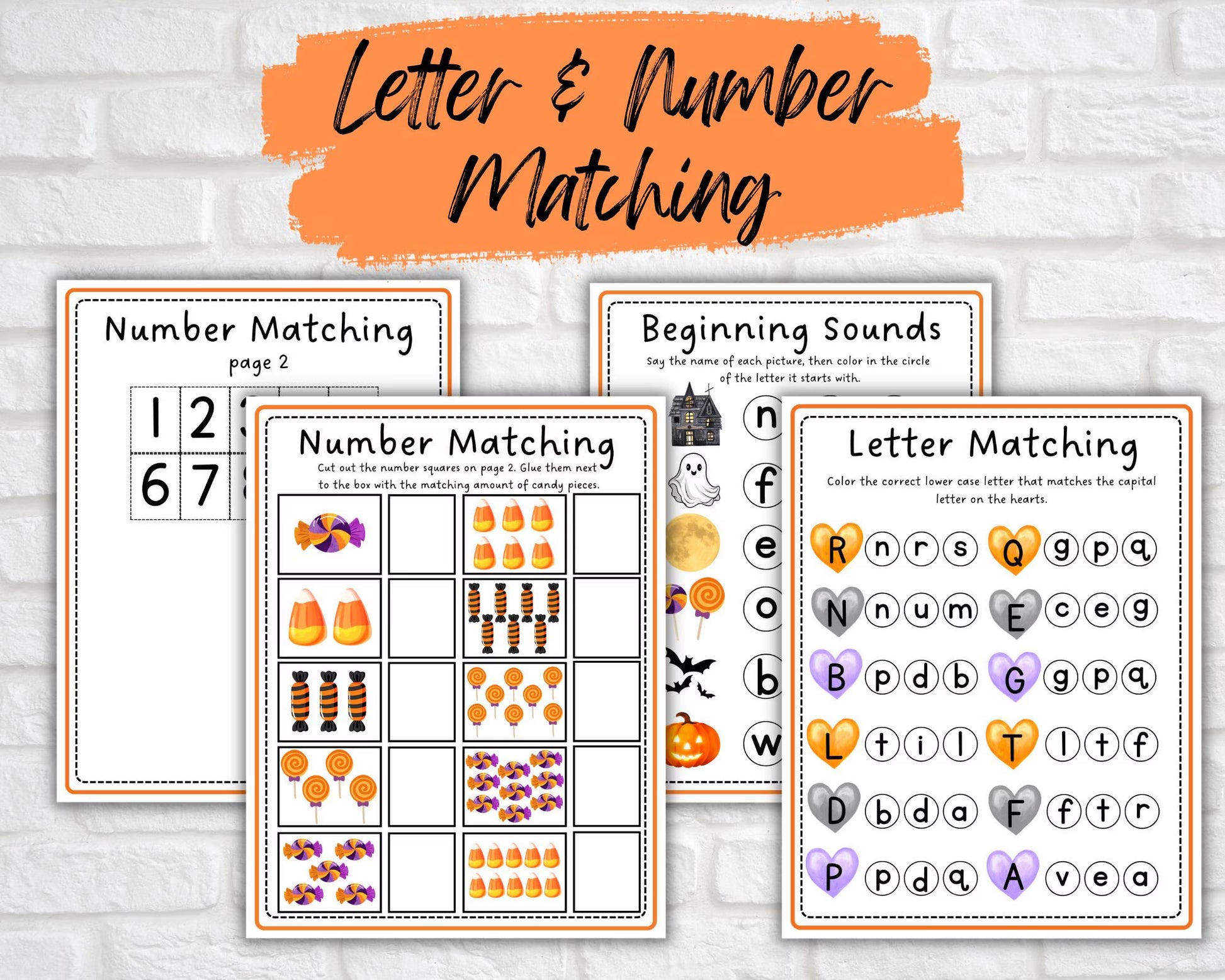 Printable Halloween Preschool Activity Bundle