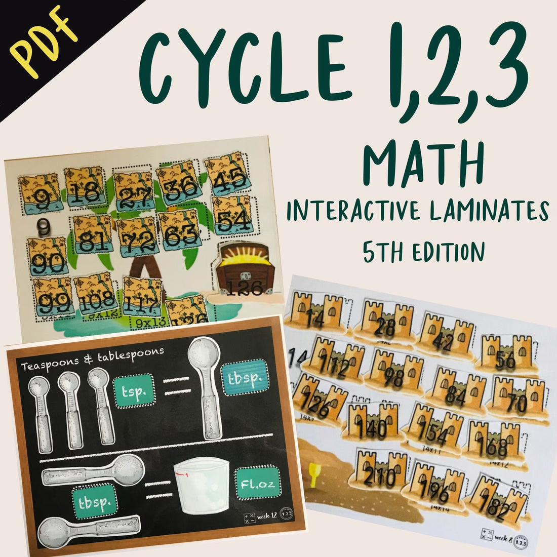 CC Cycle 1, 2, 3 - Math - Interactive Laminates - *PDF*