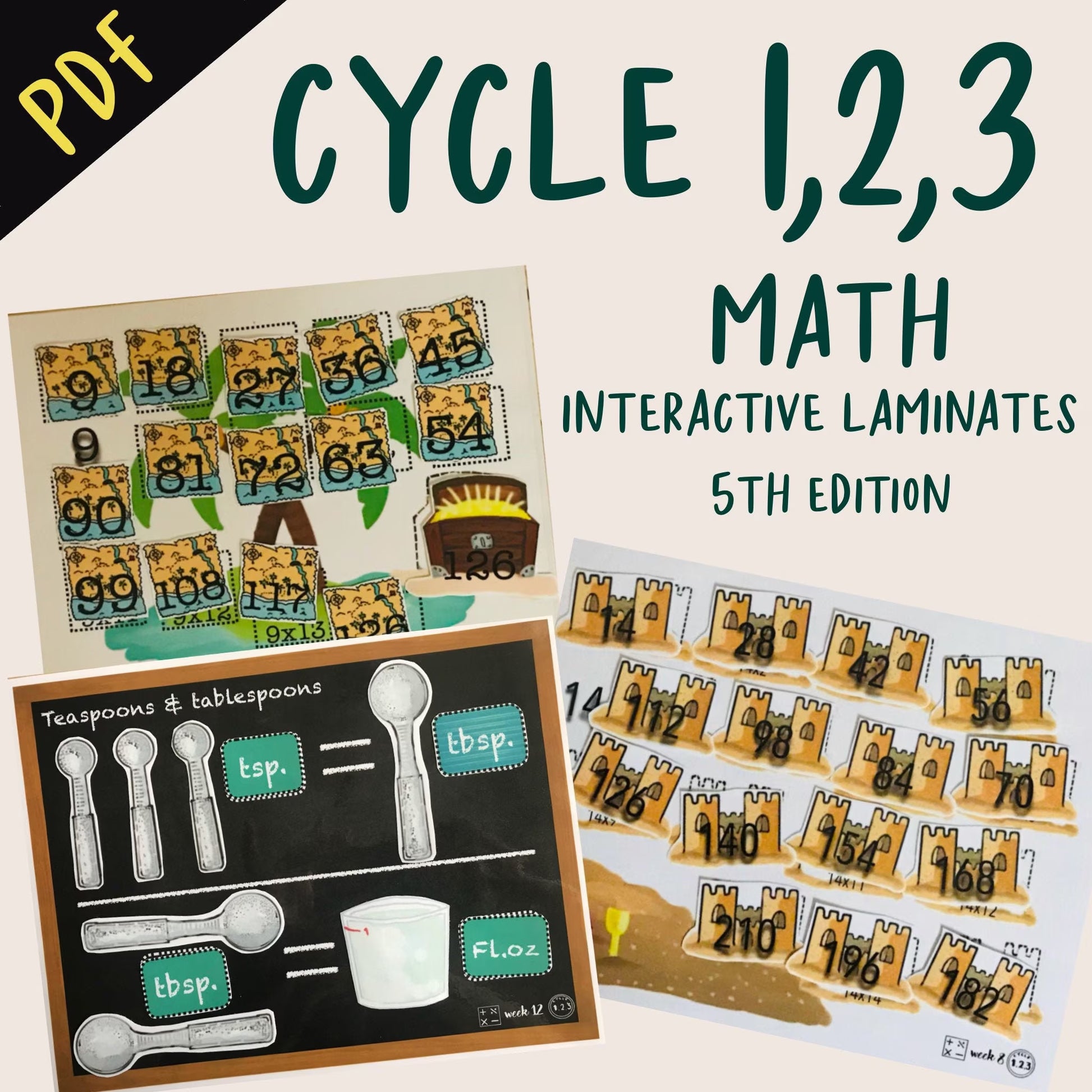 CC Cycle 1, 2, 3 - Math - Interactive Laminates - *PDF*