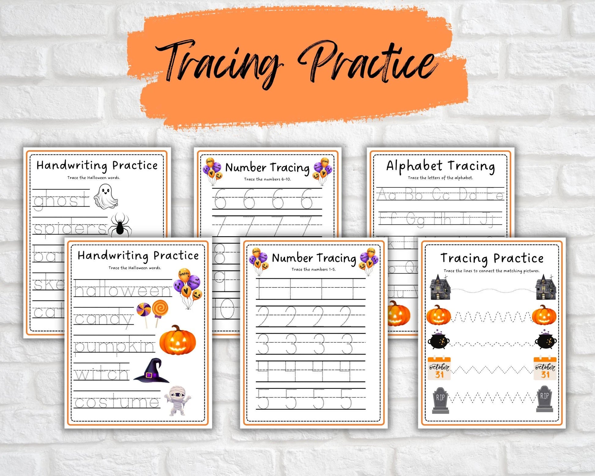 Printable Halloween Preschool Activity Bundle