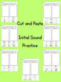 Beginning Sounds Worksheets Bundle 44 Pages Phonological Awareness Activities Initial Sound Digraphs Cutting & Gluing Coloring