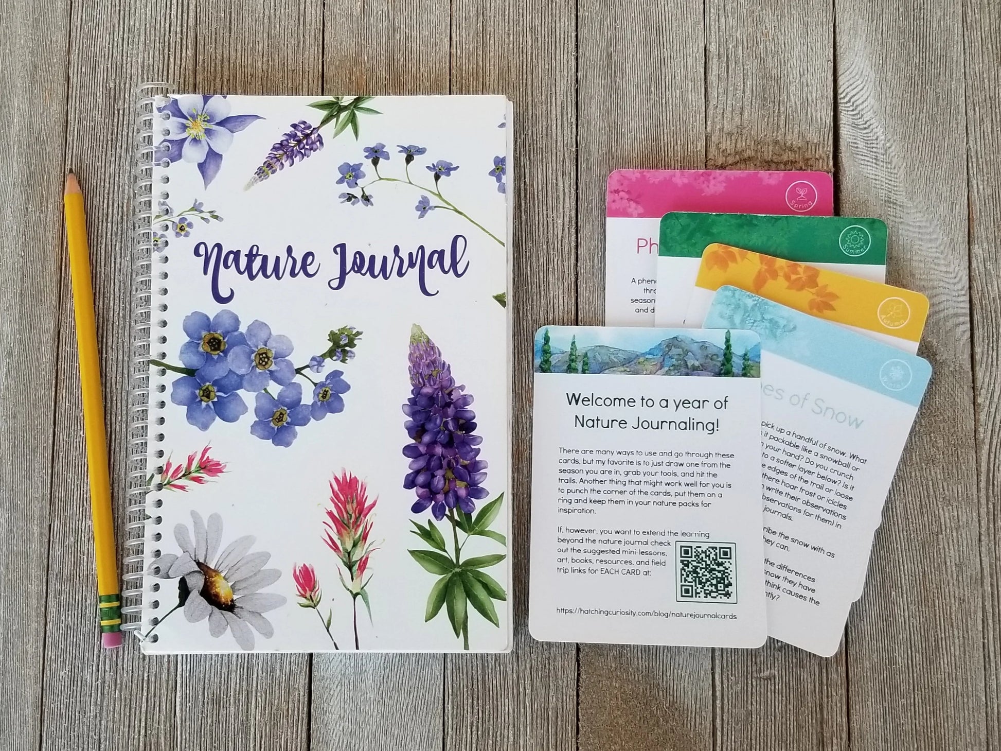A Year of Nature Journaling Activity Cards