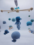 Mobile for baby turtle and octopus