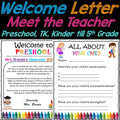 Welcome Letter, Meet the Teacher Template EDITABLE, Classroom Supply List, Back to School, School Supply List, Printable