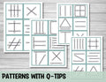 Cotton Swab Pattern Cards- Montessori preschool printable- Preschool- Kindergarten- Special Education- Toddler Quiet Time Activity-PDF