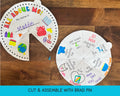 All About Me Spinner Wheel, Back to School Coloring Craft for Kids, First Day of School Activity