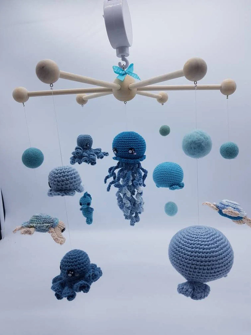 Mobile for baby turtle and octopus