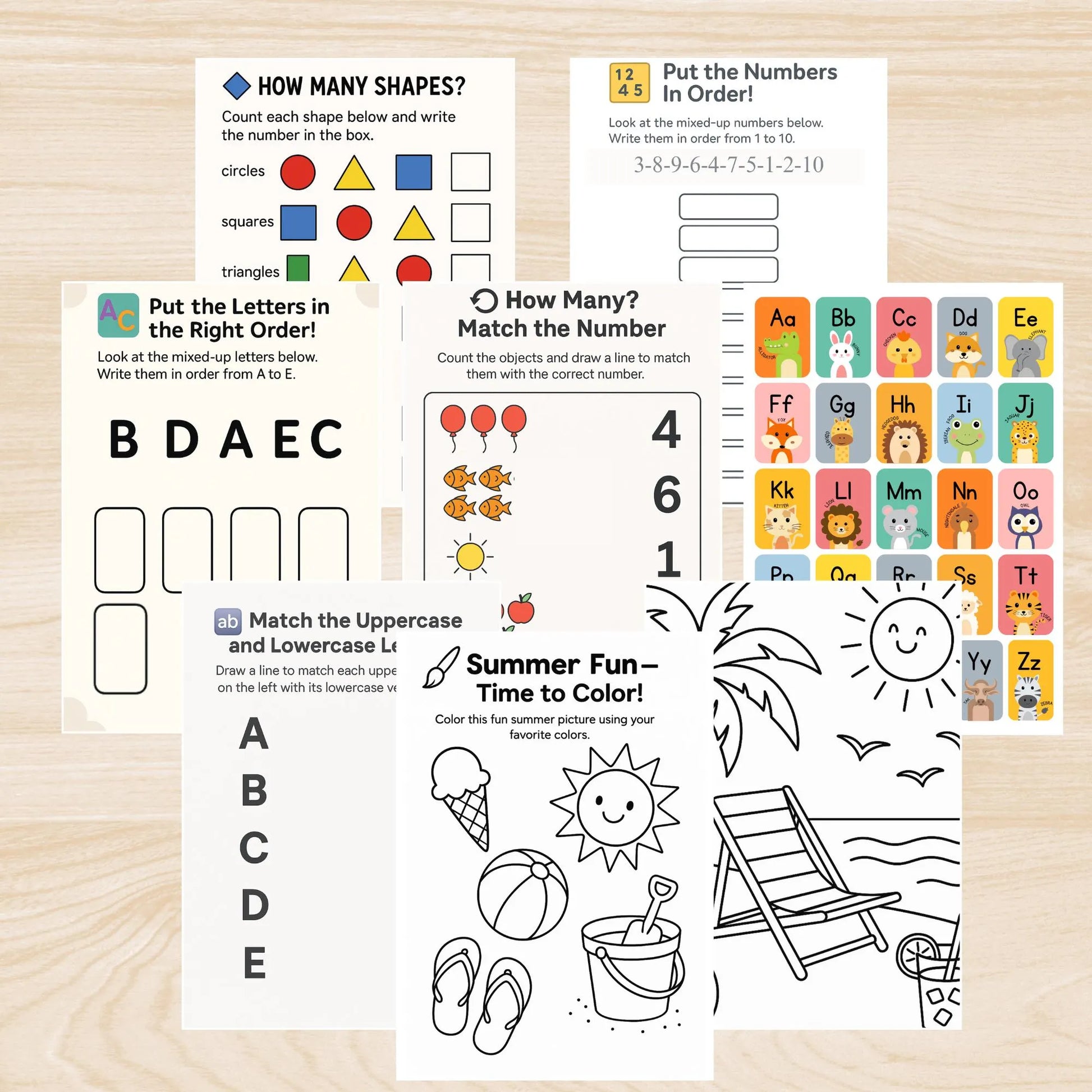 First Grade Printable Bundle,Printable First Grade Activity,Reading Comprehension Worksheets, Educational Classroom Worksheet,Back to school