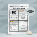 20-Page Sight Word Worksheets for PreK & Kindergarten | Printable Early Reading Practice
