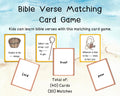 Bible Verse Matching Card Game, Kids Bible Verses Activity, VBS Printables, Sunday School Bible Verse Learning, Kids Bible Games