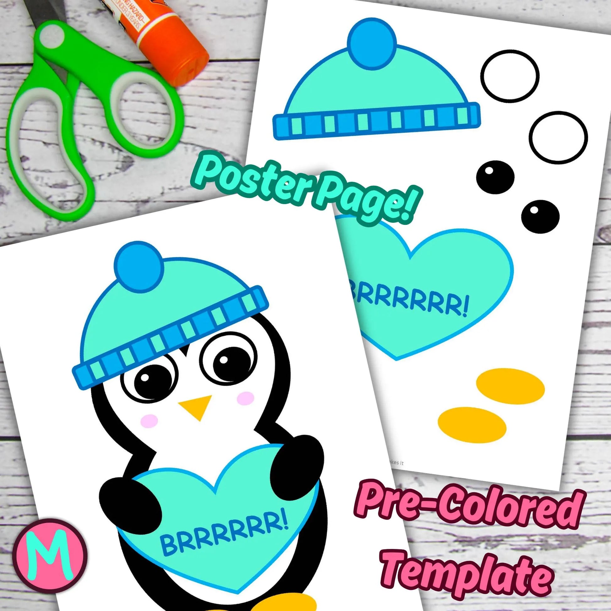 52 Weeks of Seasonal Crafts Printable, Cut and Glue Crafts for Kids, Paper Crafts For Preschool, Fun Elementary Kids Crafts