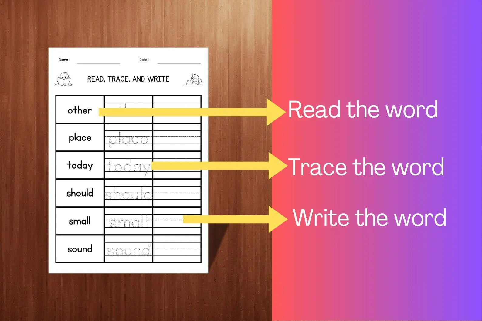 150+ Sight Words Tracing Worksheets | Kindergarten Reading Practice | Preschool Handwriting Activities | 1st Grade Early Learning Workbook