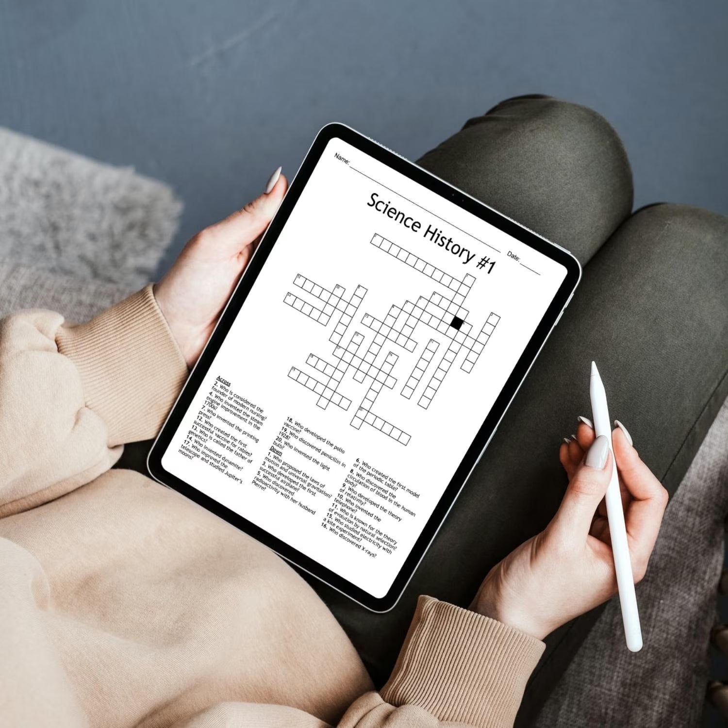 Printable STEM Crossword Puzzle Bundle | 20 Science, Technology, Math Puzzles with Answer Keys | Educational Classroom & Homeschool Activity