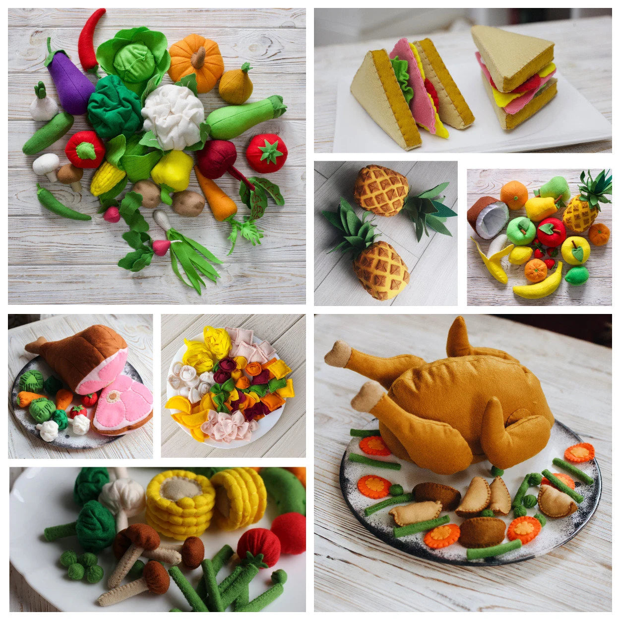 Carrot play food (felt food, vegetables, pretend play kids kitchen, plush toy, cooking toys, doll fake food, farmers market for baby)