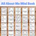 All About Me Printable Activity For Kids, Homeschool Printable, Coloring Keepsake, All About Me Minibook, Back to School Printable