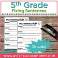 36 Weeks of Fixing Sentences for 5th Grade