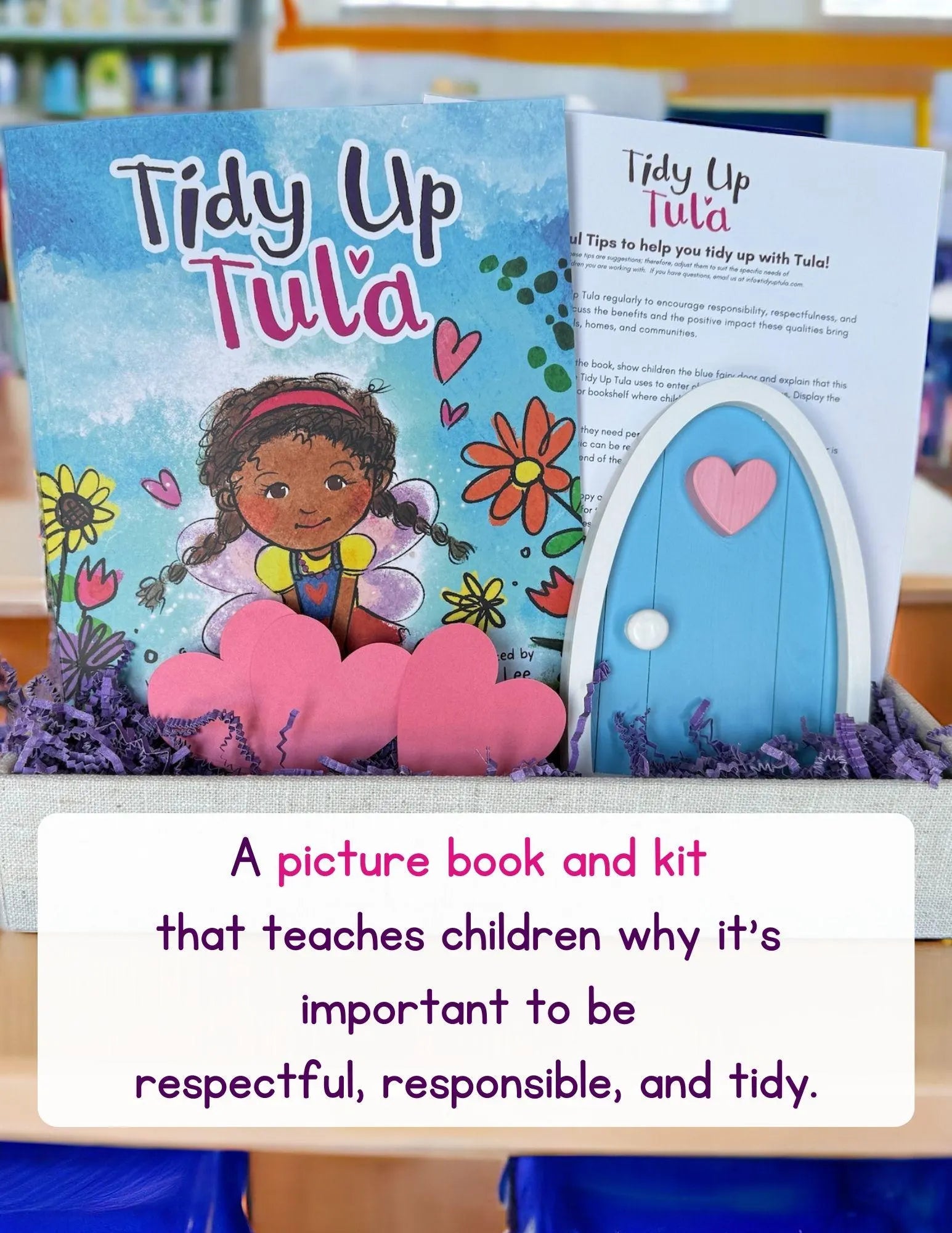The Kit for Tidy Up Tula,desk fairy,respect,responsibility,tidinessTidy Up Tula,respect,tidy fairy kit,cleaning fairy,fairy door, school,kit