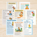 First Grade Printable Bundle,Printable First Grade Activity,Reading Comprehension Worksheets, Educational Classroom Worksheet,Back to school