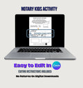 Notary Kids Activity | Notary Flyer Template | Editable Worksheet | Kids Coloring Page | Youth Learning Activity | Notary Worksheet