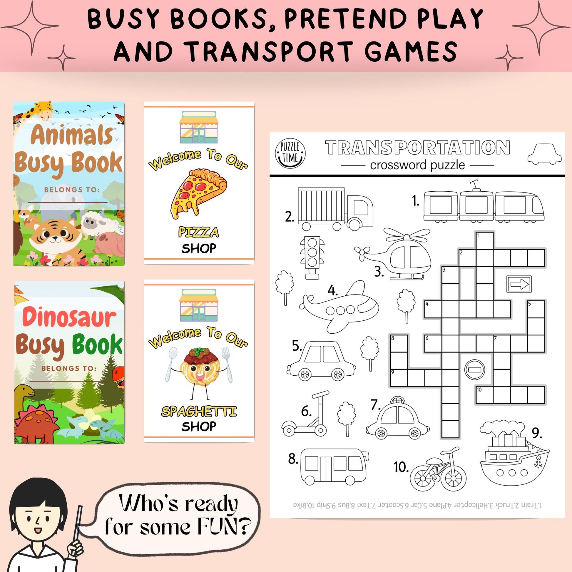 60 000+ Preschool Pre-K + Kindergarten Learning Bundle, Activity Worksheets, Alphabet, Numbers, Shapes, Colors, Coloring pages, Do a Dot