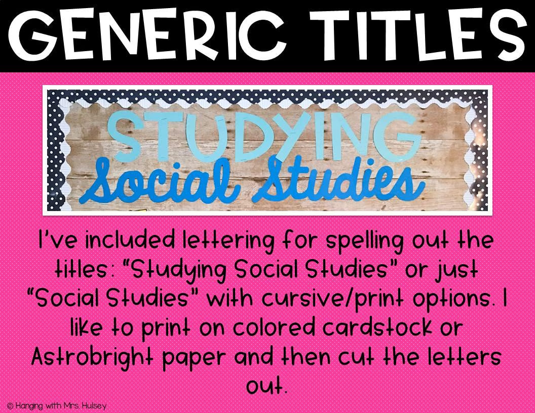 Social Studies Bulletin Board Kit