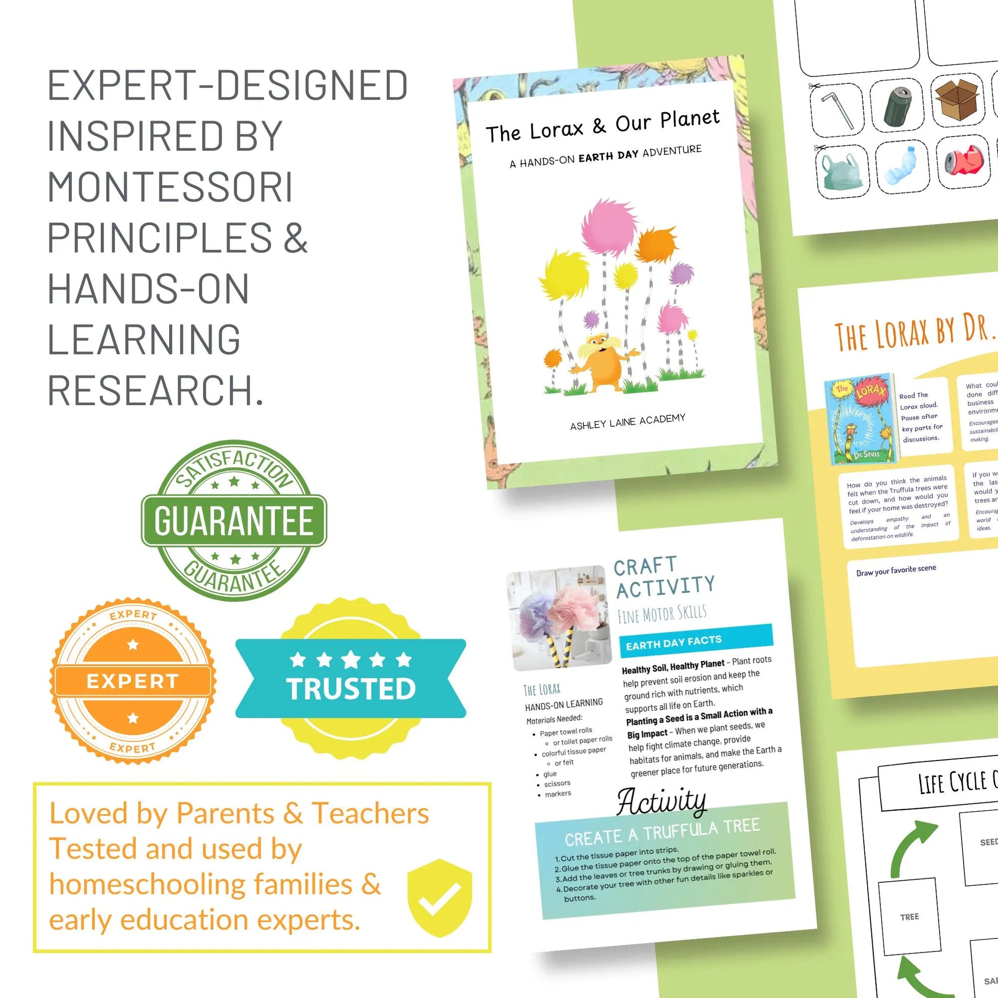 Lorax Science Unit Study + Earth Day Science Preschool Curriculum Morning Basket Homeschool Resources Homeschooling Kindergarten Montessori