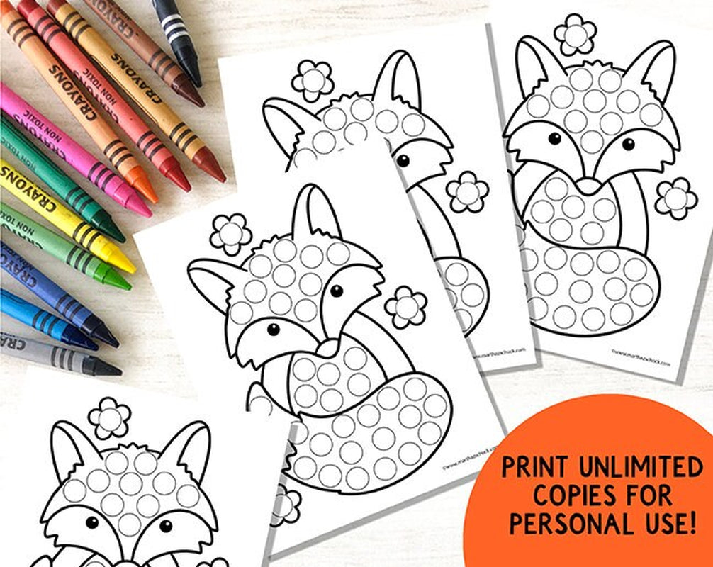 Fall Dot Marker Printable, Fall Do a Dot Activity, Dot Marker Coloring Pages, Fine Motor Activity, Preschool Skills, Fall Dot Marker Sheets