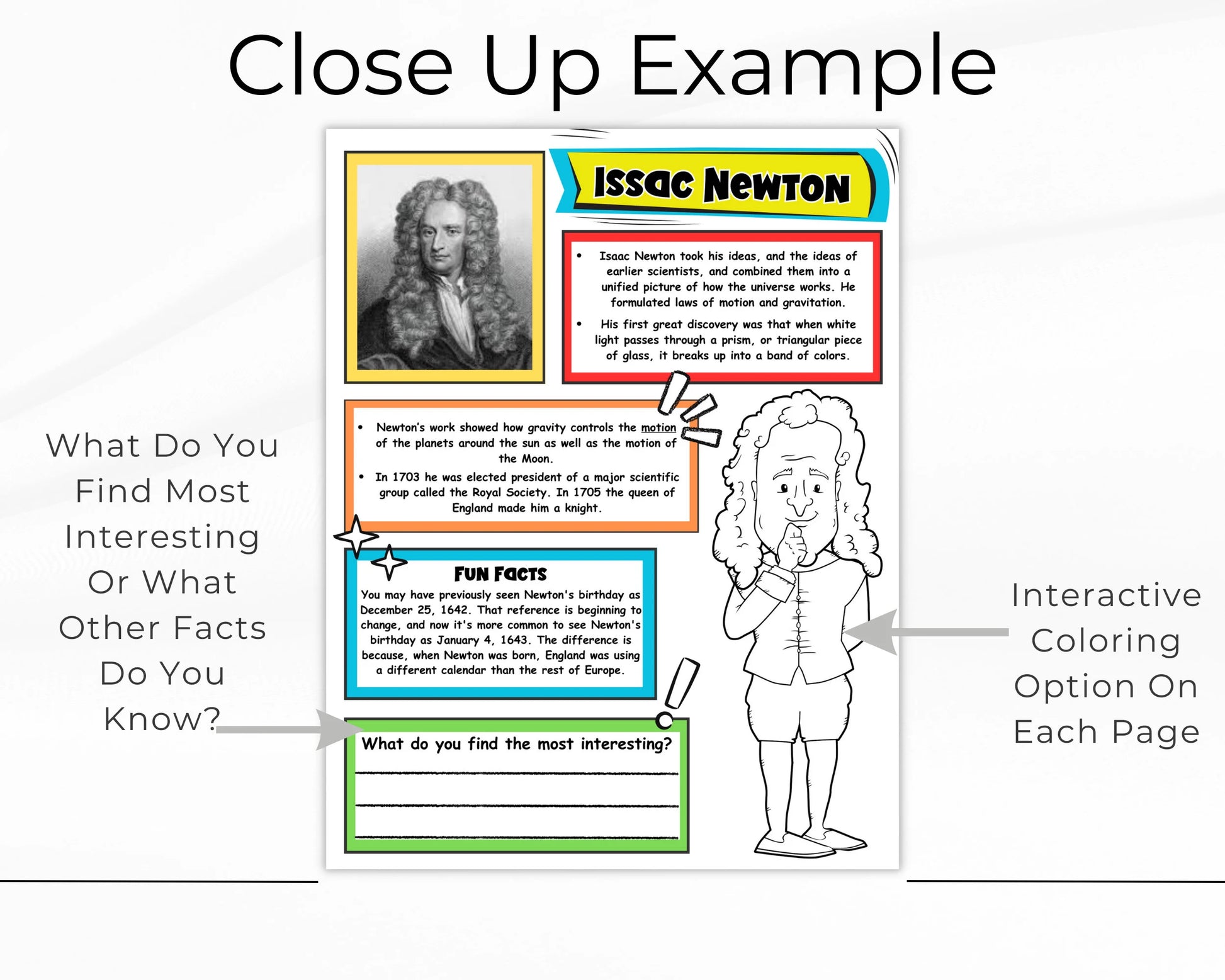 Famous Scientist And Inventors Interactive Unit Study WorkSheets,  Science And Stem Printable For HomeSchool Or Classroom, Science For Kids