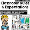 Preschool Classroom Rules Bundle | Posters, Mini Books & Behavior Expectations | Back to School Printables