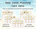 Bible Verse Matching Card Game, Kids Bible Verses Activity, VBS Printables, Sunday School Bible Verse Learning, Kids Bible Games