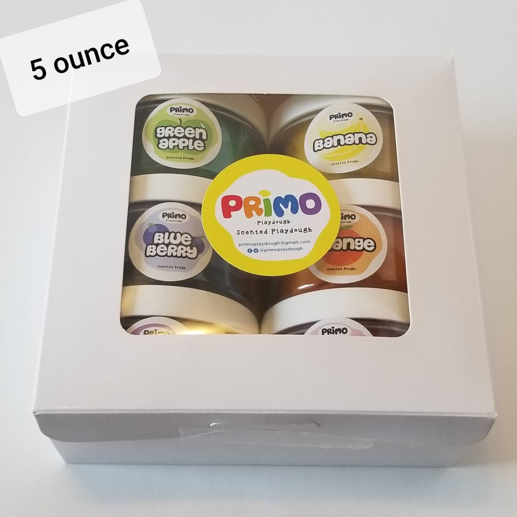 Rainbow 6-Pack Scented Playdough With Fruit Scents - Play Dough, Play Doh, Non-Toxic, Kids Childrens Birthday Party Favors, Primo, Kid Toy