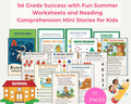 First Grade Printable Bundle,Printable First Grade Activity,Reading Comprehension Worksheets, Educational Classroom Worksheet,Back to school