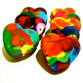 HEART Crayon Party Favor for kids - Mini Heart Original Rainbow Crayon boxed set of 4, Heart Crayon for Kids Party Favors, Summer Craft Toy