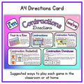 Printable Contraction Games for Elementary: Engaging Practice for School & Homeschool Learning