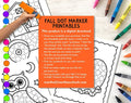 Fall Dot Marker Printable, Fall Do a Dot Activity, Dot Marker Coloring Pages, Fine Motor Activity, Preschool Skills, Fall Dot Marker Sheets