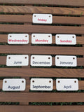 Wooden Calendar / English Calendar