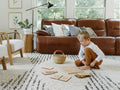 Wooden Alphabet Board with Engraved Uppercase & Lowercase A-Z • Modern Sans Serif Font • Large Montessori Tabletop Reference Board and Stand