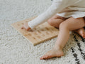 Wooden Alphabet Board with Engraved Uppercase & Lowercase A-Z • Modern Sans Serif Font • Large Montessori Tabletop Reference Board and Stand