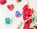 HEART Crayon Party Favor for kids - Mini Heart Original Rainbow Crayon boxed set of 4, Heart Crayon for Kids Party Favors, Summer Craft Toy