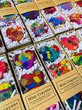 HEART Crayon Party Favor for kids - Mini Heart Original Rainbow Crayon boxed set of 4, Heart Crayon for Kids Party Favors, Summer Craft Toy
