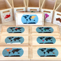 SET OF 7 Montessori Continent Boxes