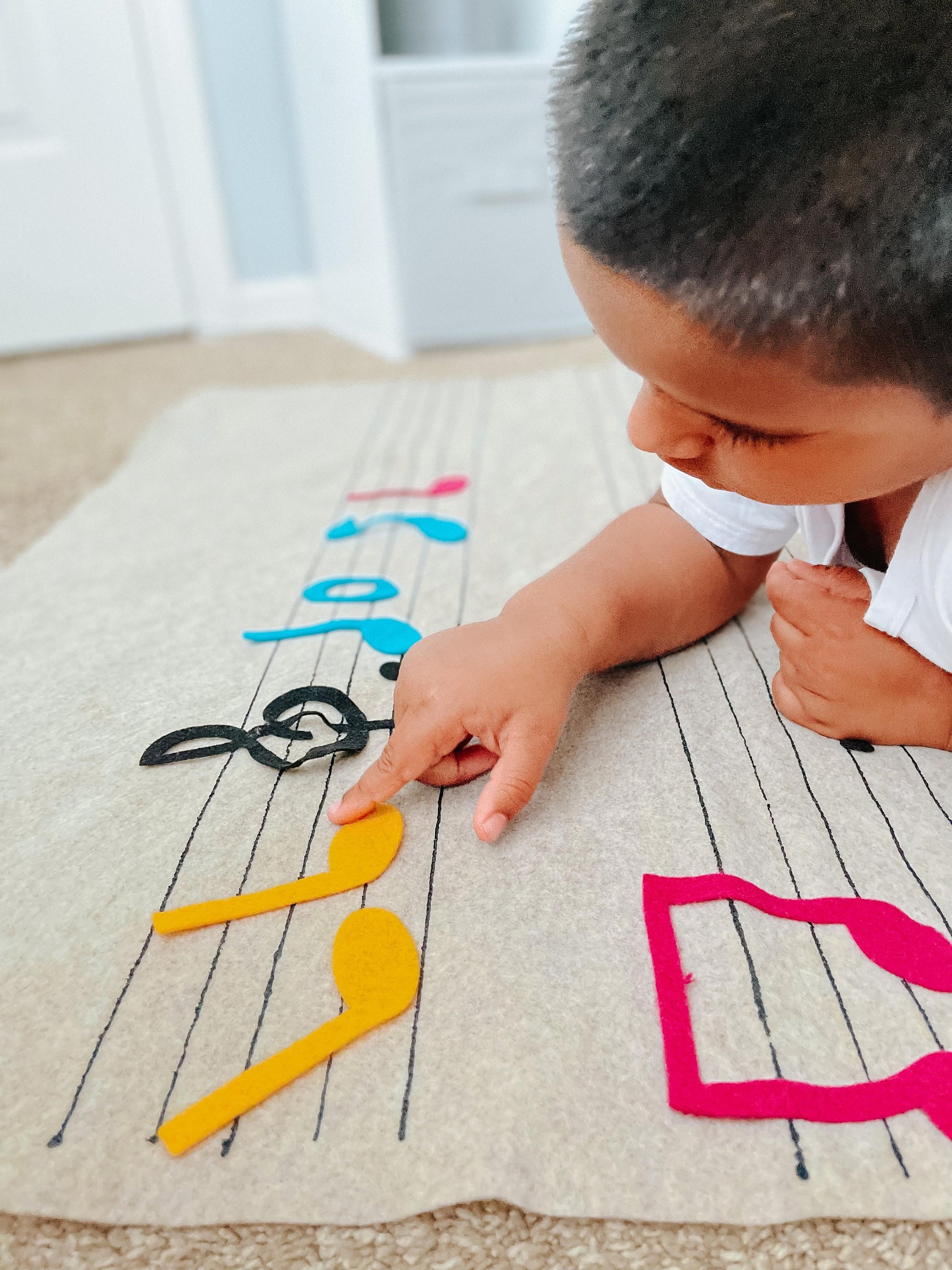 Montessori Learning Music Gift // Felt Board // Kids Gift Felt Wall // Piano Teacher Gift // Girl Boy Gift Age 3 4 5 6 7