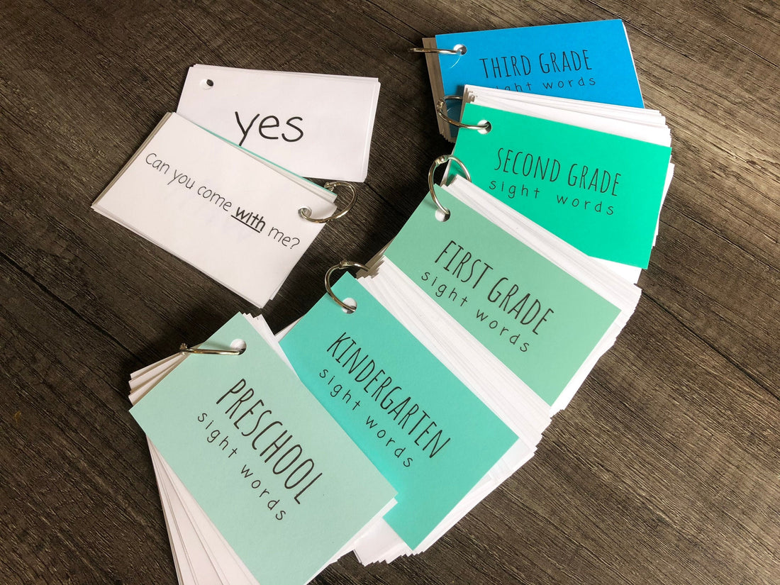Dolch Sight Word Sentence Flash Cards - preschool, kindergarten, educational flashcards, homeschool, laminated, back to school activities