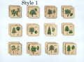 Wooden North American Tree leaf Matching Game, Montessori match Tree leaves activity for homeschool toddler preschooler kindergarten kids