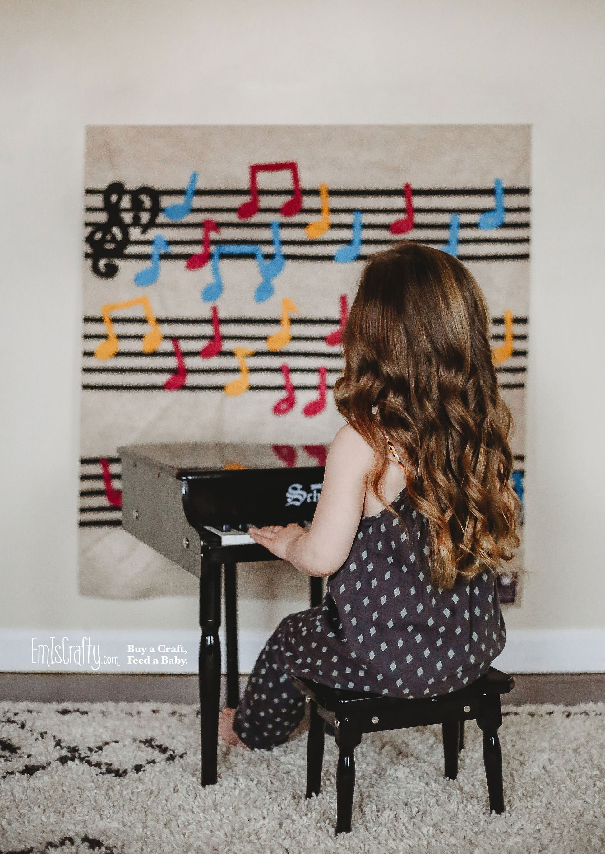 Montessori Learning Music Gift // Felt Board // Kids Gift Felt Wall // Piano Teacher Gift // Girl Boy Gift Age 3 4 5 6 7