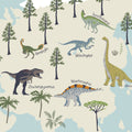 Children's desk pad dinosaur world map; washable