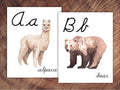 Animals of the World Alphabet Posters, CURSIVE, Large Format for Classroom Use