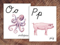 Animals of the World Alphabet Posters, CURSIVE, Large Format for Classroom Use